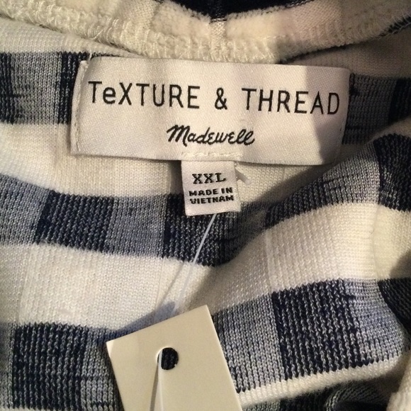 NWOT Madewell Velvet Striped Mock-Neck Top XXL - Picture 3 of 10